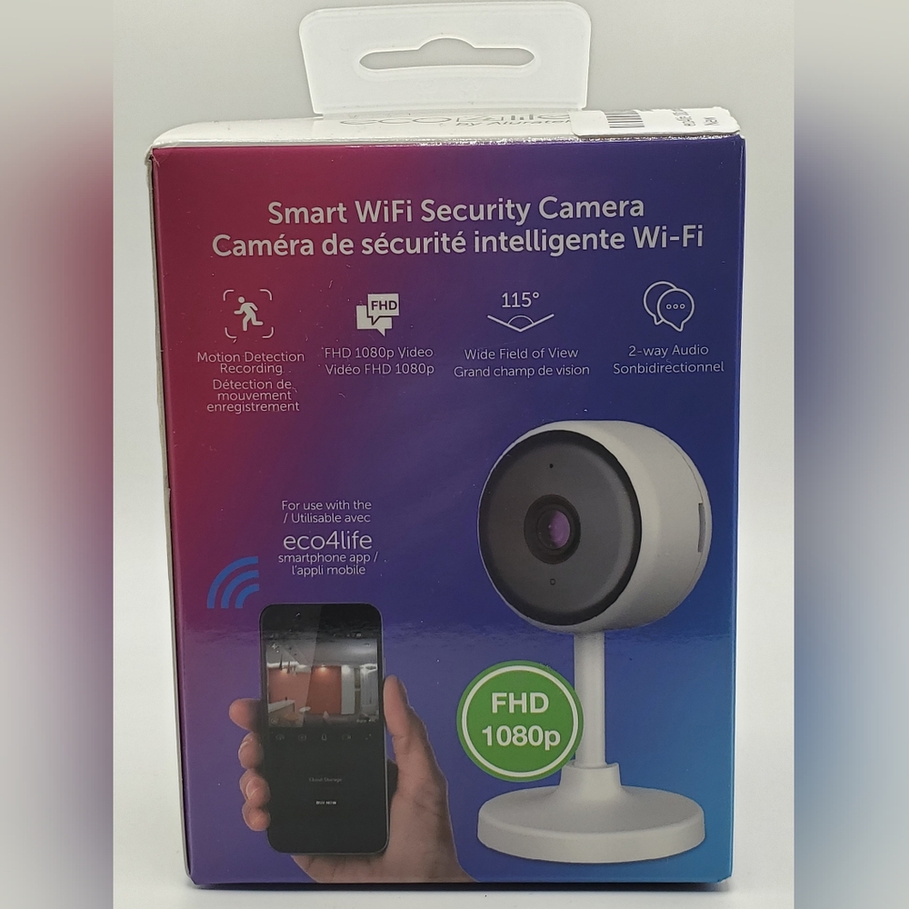 Smart WiFi Security Camera - Black and White